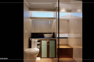 Rendering of Apreamare Gozzo 42 boat cabin ensuite 