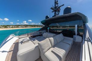 Sanlorenzo motor yacht Another One sundeck with sun pads 