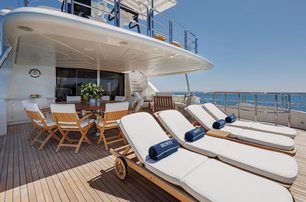 Benetti motor yacht Bunty main deck aft 