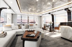  Heesen yacht Orion sky lounge with bar 