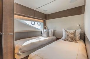 Motor yacht Gemini twin guest cabin with window 