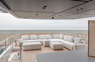 Motor yacht K2 sundeck lounge area