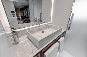 Riva motor yacht Euro master en suite with marble sink 