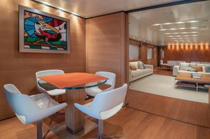  Baglietto superyacht Tin Tin main saloon small dining area 