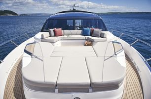 Sunpads on board a Princess V78 luxury yacht