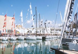 sailing yachts at Genoa Boat Show