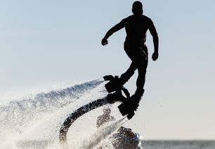 fly boarding demo at Cannes boat show