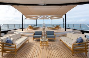 Lürssen superyacht Whisper bridge deck aft lounge area 