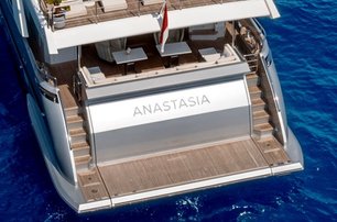 Azimut motor yacht Anastasia V beach club close up 