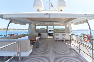 Benetti motor yacht Sea Bear sundeck with bar 