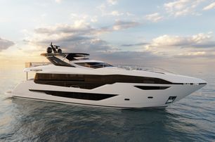 Sunseeker 100 Yacht at anchor