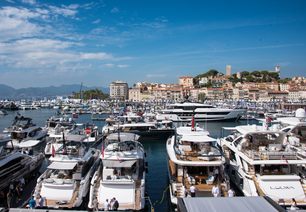 motor yachts at Cannes yachting festival