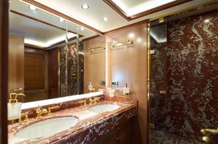 Benetti motor yacht Sea Bear master cabin ensuite with marble shower 