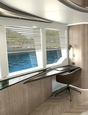 AvA Yachts Kando85 Explorer Yacht V master cabin desk area 