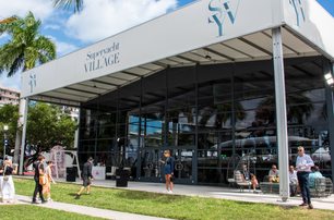 superyachts village with superyachts for sale at FLIBS