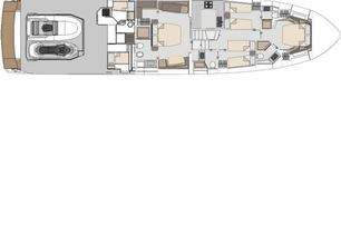 sports yacht layout of the Azimut S8