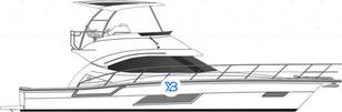 Riviera 43 Open Flybridge illustration