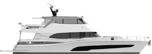 Riviera Yacht Motor Yacht Illustration