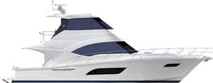 Riviera Yacht Enclosed Flybridge  Illustration