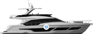 Ferretti 670 profile illustration