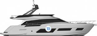 Ferretti 670 profile illustration