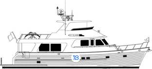 610 Motoryacht profile illustration