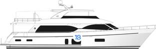 90 Flybridge profile illustration