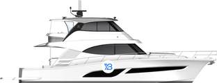 58 Sports Motor Yacht profile illustration