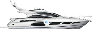 68 Sport Yacht profile illustration