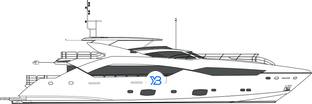 115 Sport Yacht profile illustration