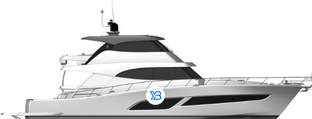 68 Sport Motor Yacht profile illustration