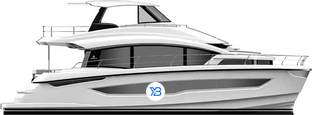 54 Yacht profile illustration