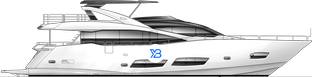 28 Metre Yacht profile illustration