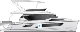 44 Yacht profile illustration