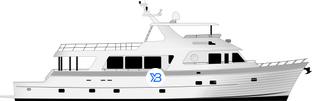 900 Motoryacht profile illustration