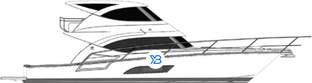 53 Enclosed Flybridge profile illustration