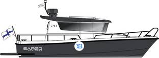 Sargo 28 Explorer profile illustration