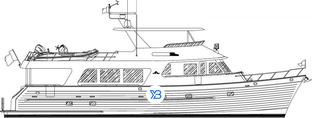 700 / 720  Motoryacht profile illustration