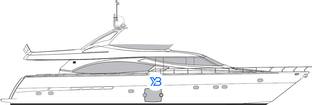 Ferretti 830 profile illustration