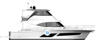 50 Sports Motor Yacht profile illustration