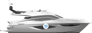 62 Flybridge profile illustration