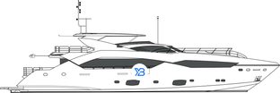 115 Sport Yacht profile illustration