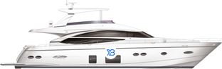 Princess 72 Motor Yacht profile illustration