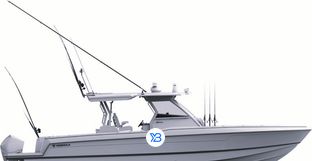 387 Center Console Fish profile illustration