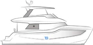 46 Yacht profile illustration