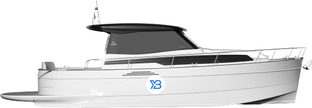 Gozzo 38 Cabin profile illustration