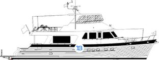 670 Azure Sport Yacht profile illustration