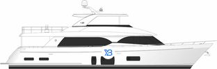 85 Motoryacht profile illustration