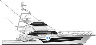 77 Enclosed Flybridge profile illustration