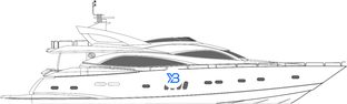 90 Yacht profile illustration